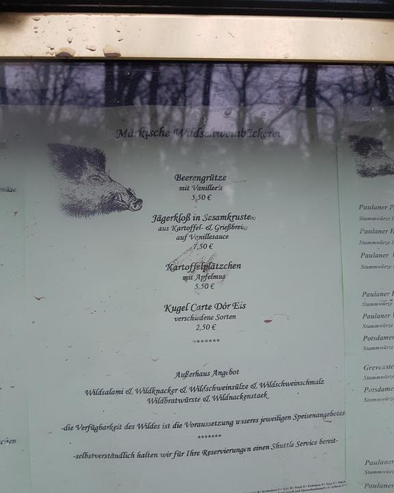 Wildschweinbäckerei